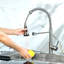 Robinet de cuisine avec douchette extractible en acier inoxydable