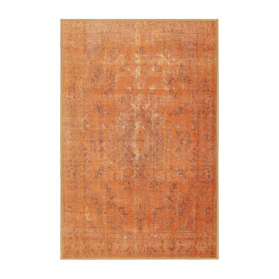 Tapis oriental orange