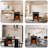 Infrared Freestanding Portable Electric Fireplace Stove Heater With Remote,Timer,Adjustable Brightness And Speed