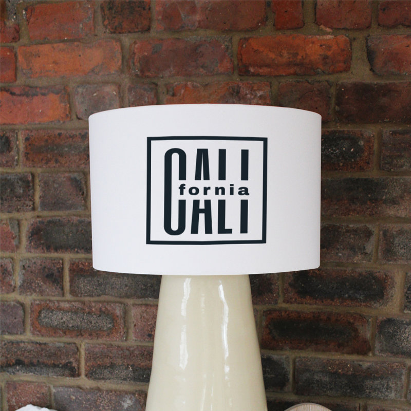 Cotton Drum Lamp Shade ( Uno ), 22cm H x 25cm W x 25cm D