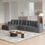 Ensemble de canapé modulaire confortable en forme de L modulaire avec dix coussins pour se détendre dans le salon-1266236594