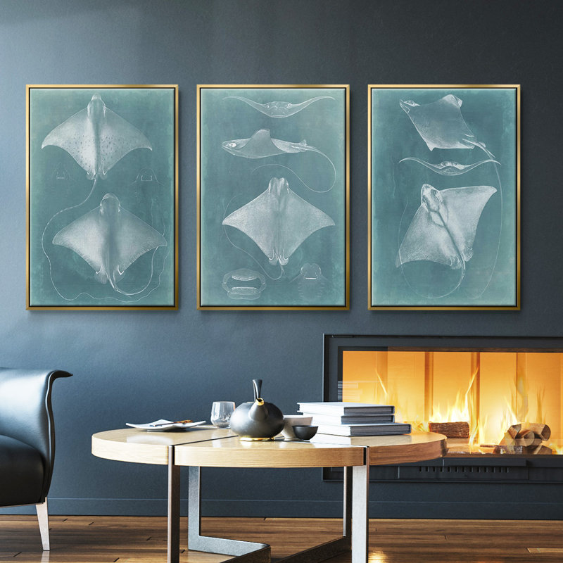 «Midnight Tulip IV», ensemble de 3 reproductions sur toile, Or, H 27 po x l 54 po