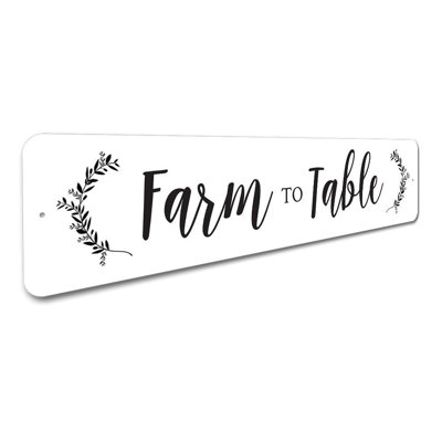Farm to Table Aluminum Sign