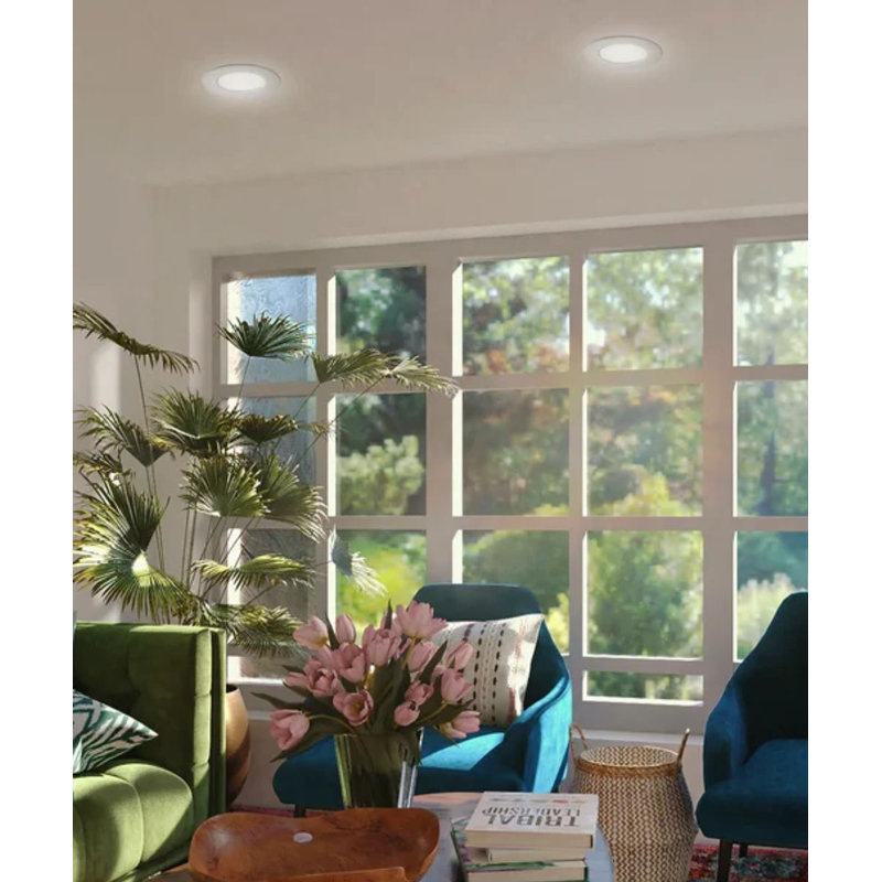 Luminaire encastré encastré à DEL encastré sans fil à DEL 4 po Brilli, H 7,40 po x l 7,40 po x P 7,40 po
