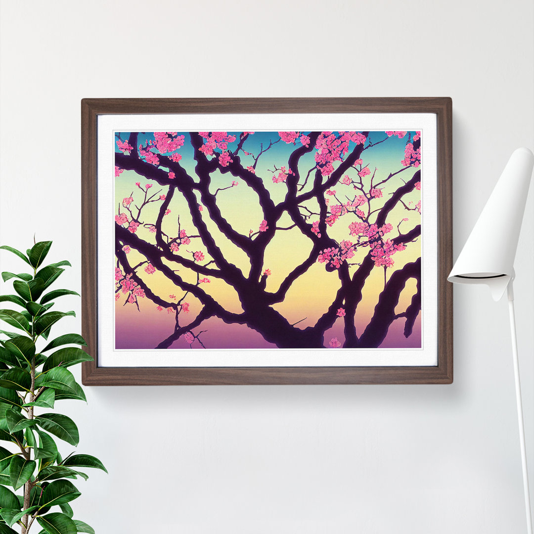 Charming Cherry Blossom Tree Flowers - Framed Print