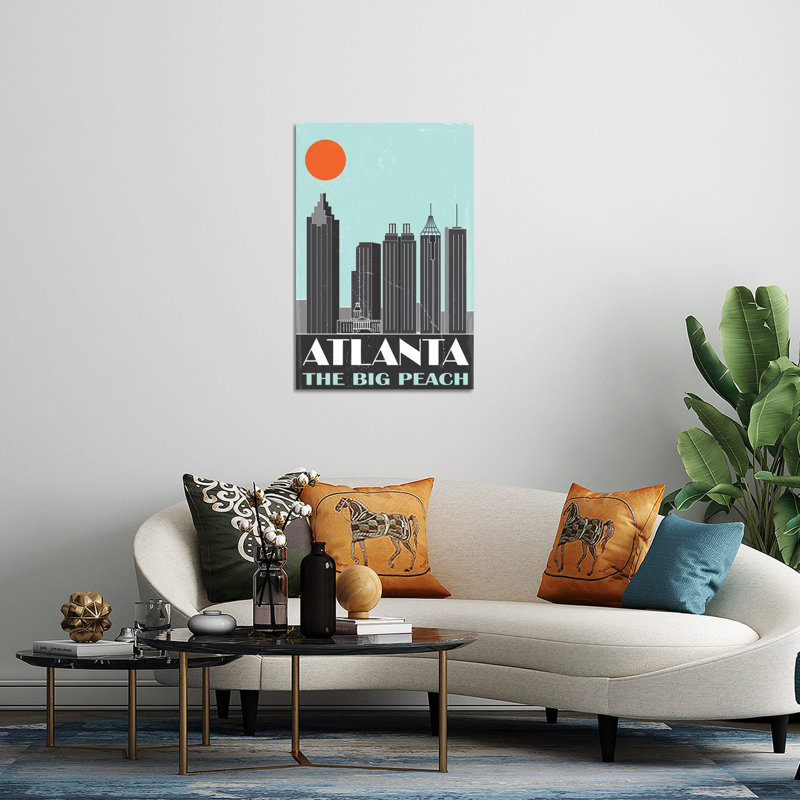 Impression d'Atlanta sur verre acrylique, H 32 po x l 24 po x P 0,25 po