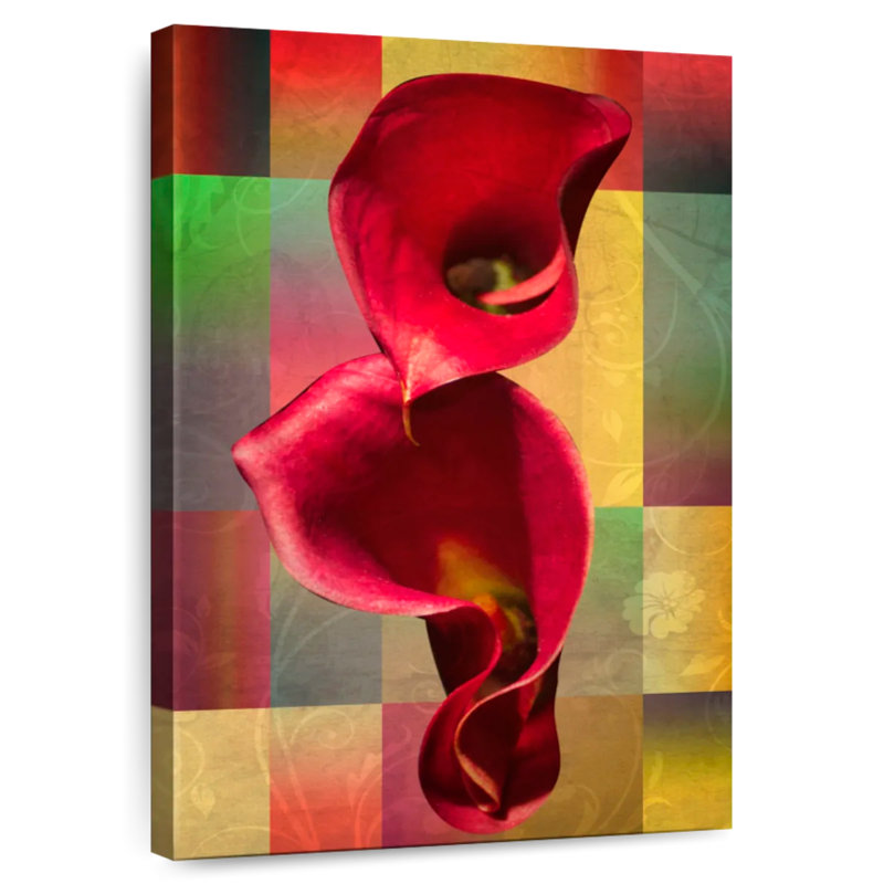 Harnek lys Calla rouges, H 30 po x l 20 po