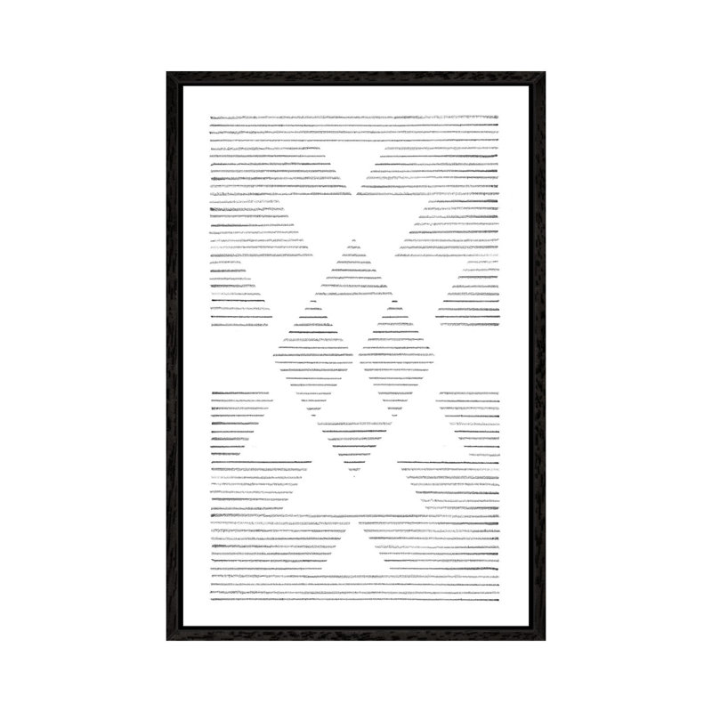 Folk Line Art II by Whales Way - Print on Canvas, 66.04cm H x 45.72cm W x 3.81cm D, Black Framed