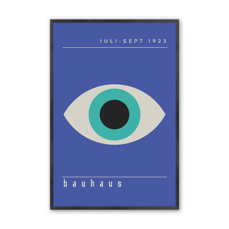 Imprimé The Bauhaus, H 15,25 po x l 12,25 po, Zinc patiné