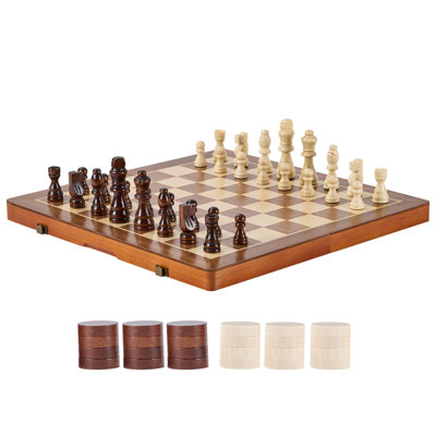 Jeu d'échecs en bois magnétique VEVOR, 15 po