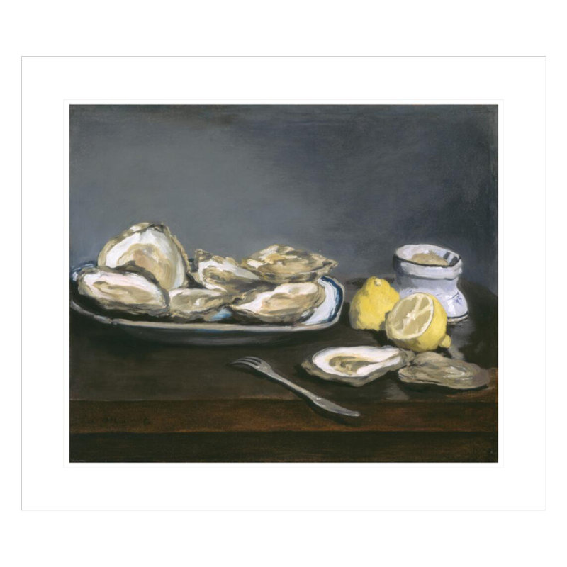 «Oysters» par Édouard Manet, impression giclée sur cadre, H 23,5 po x l 26,86 po