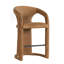 Archie Distressed Leather Stool-113267901