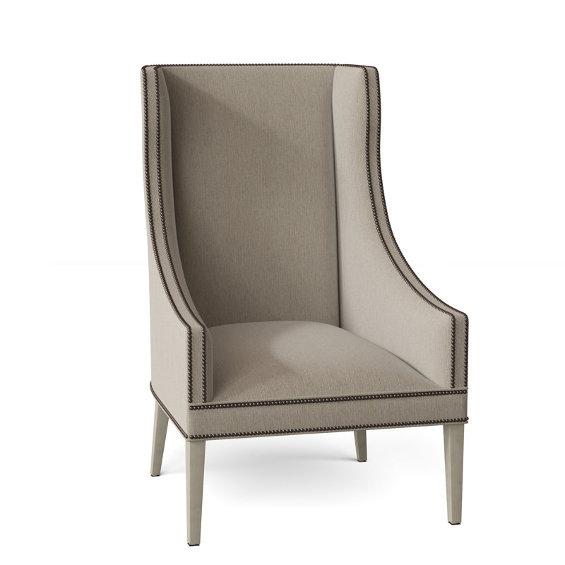 Frances Wingback Chair, Aged Bronze, Sand (9508 05), Espresso
