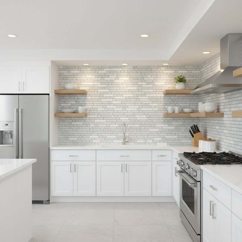 Bristol Marble Linear Mosaic Wall Tile