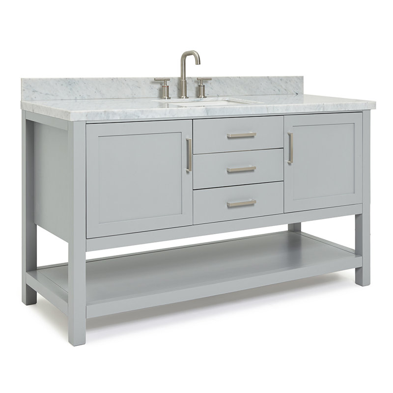 Abby Single Bathroom Vanity Set, Gray, 49"