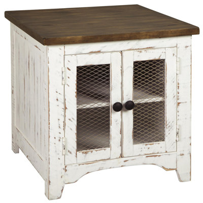 Diogo Solid Wood Top End Table
