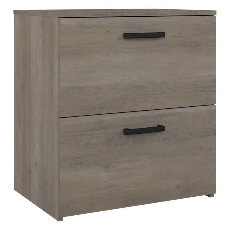 Classeur vertical mobile à 2 tiroirs l 16 po Karys, Bois flottant gris