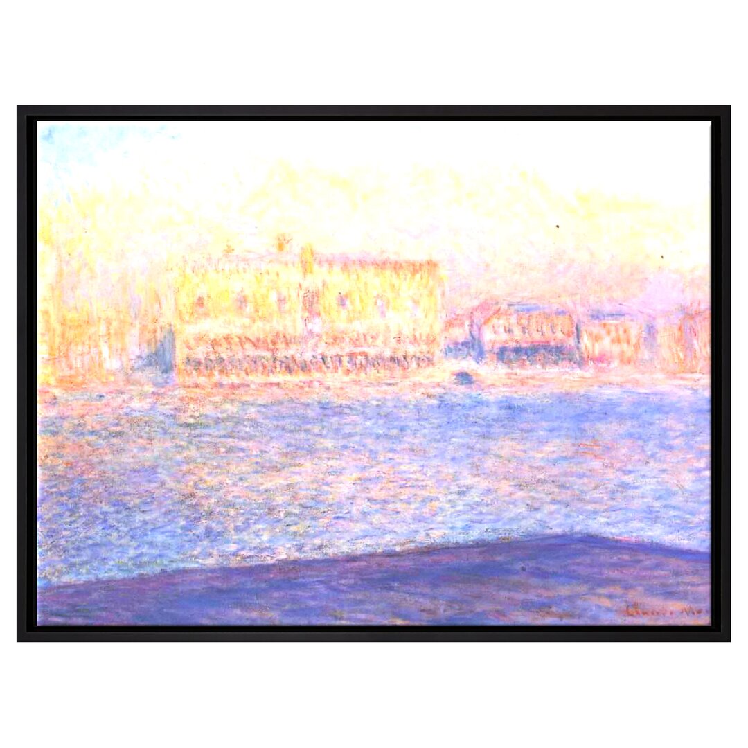 Gerahmtes Leinwandbild Kunstdruck Blick von Santa Maria Maggiore von Claude Monet