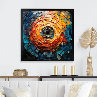 Colorful Vinyl Record Vinyl Mosaic III - Vinyl Records Framed Canvas Print