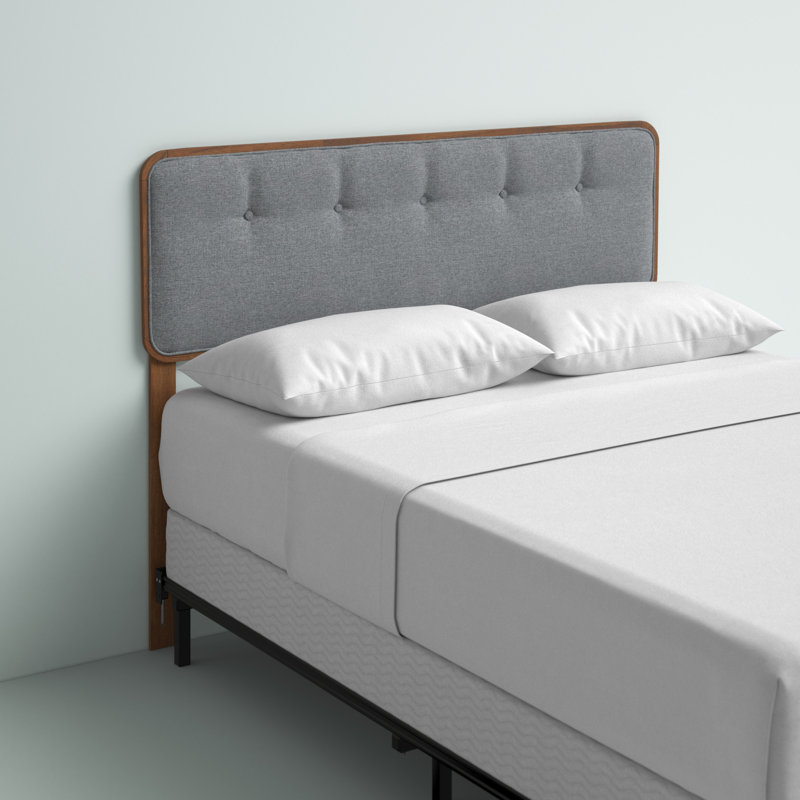 Tête de lit tapissier Anisa, Grand, Gris foncé