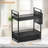 2-Tier Metal Mesh Bathroom Organizer with Drawer, Countertop Storage Shelf with Basket Hooks for Bathroom Sink Vanity and Kitchen Spice Organization