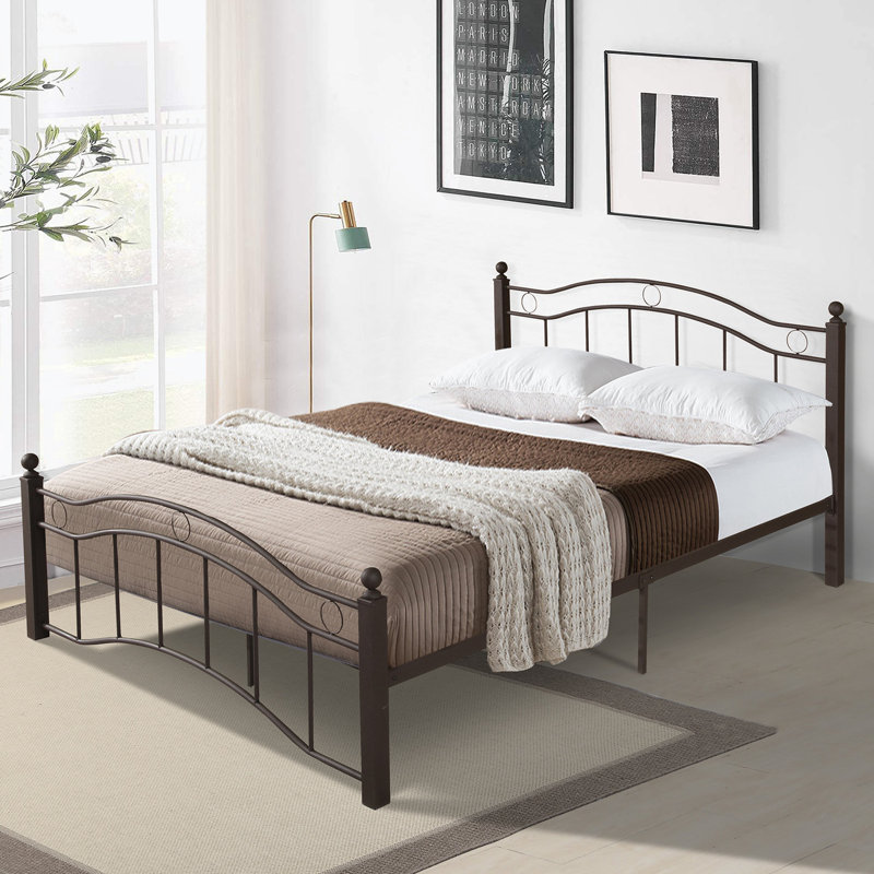 Cadre de lit grand en acier, Grand lit, Bronze