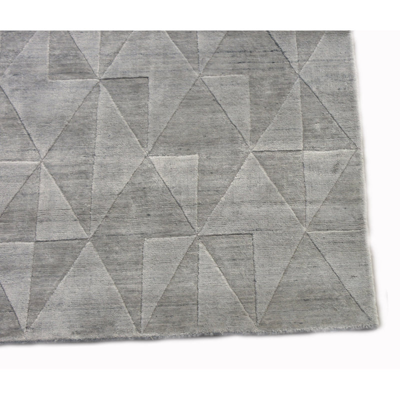 Tapis moderne fait à la main Silk, Rectangle 4 pi x 5 pi 8 po