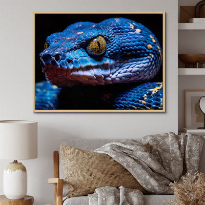 «Blue Anaconda Snake», reproduction de photo sur toile
