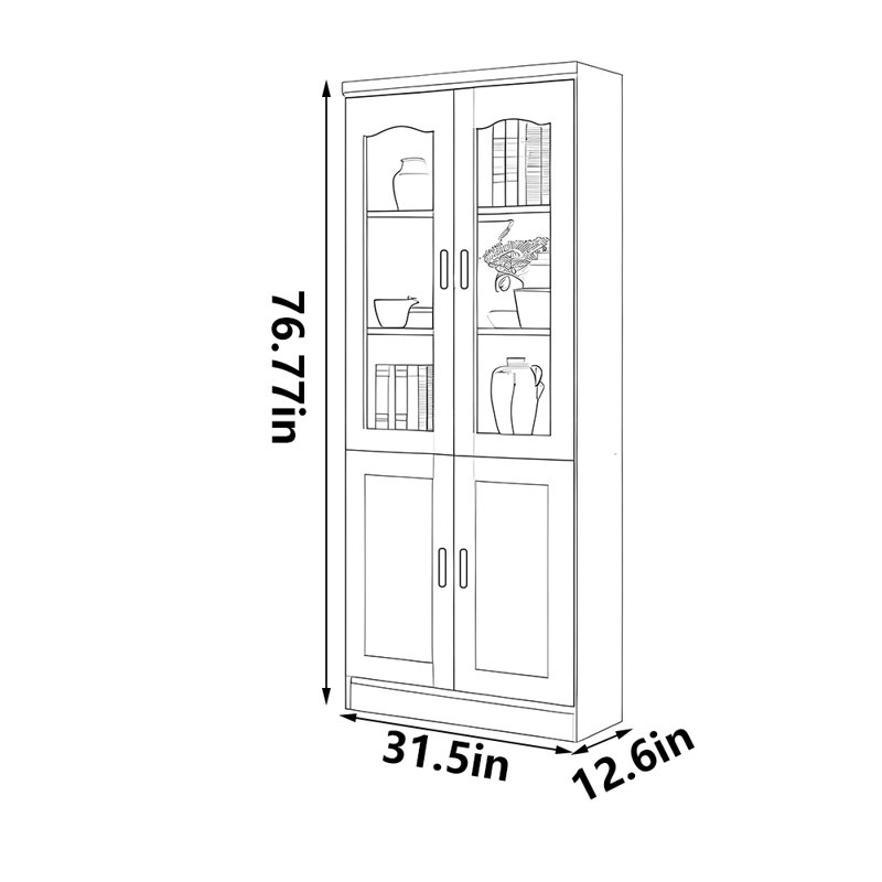 Frazee, (5 tablettes) H 76,77 po x l 31,5 po x P 12,6 po