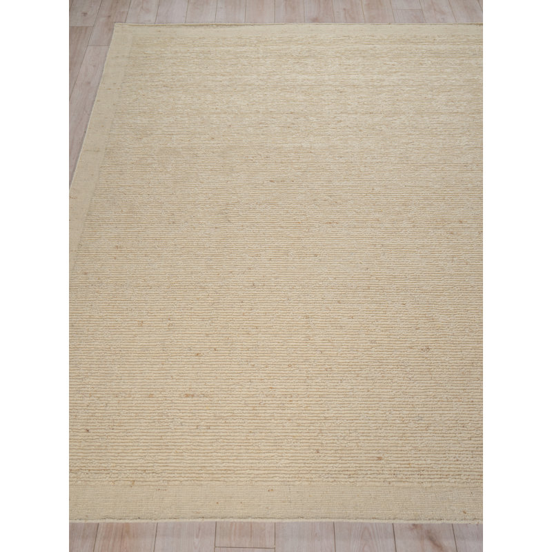 Navarra handloomed New Zealand Wool Ivory Area Rug