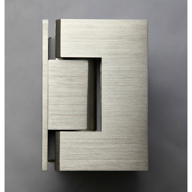 Illume 52 in. x 38.5 in. x 78 in. 90-degree Fully Frameless Wall Hinged Glass Shower Enclosure, Brushed Nickel