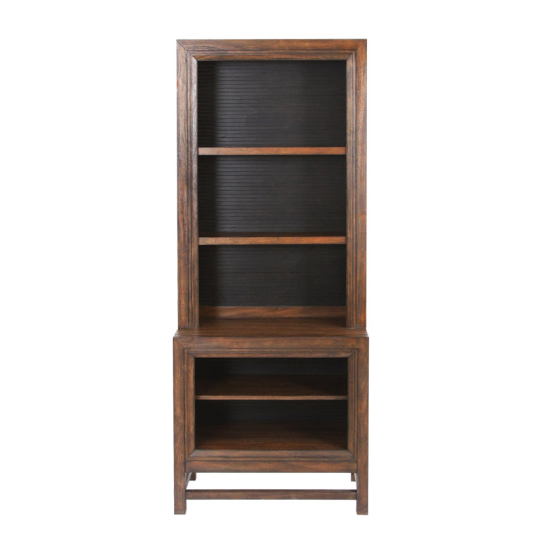 Stylish And Functional Bookcase With Rustic Charm And Ample Storage Space
