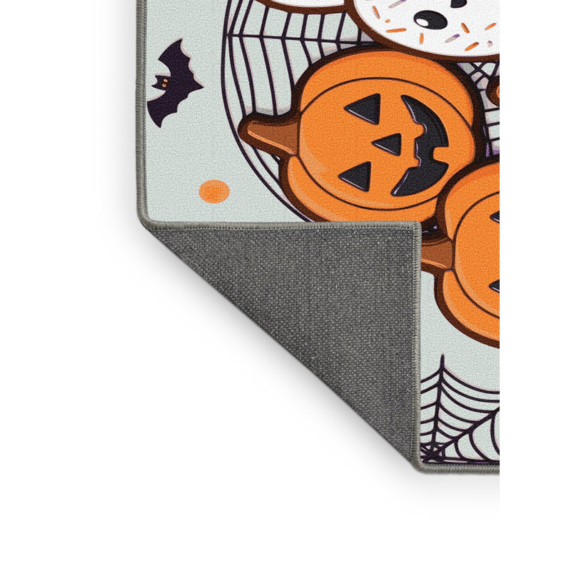 Tapis de vacances d'Halloween The Holiday Aisle®, Tapis de couloir 2 pi x 4 pi