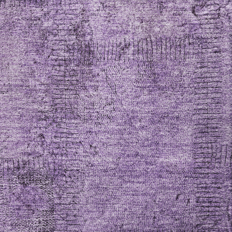 Tapis à poil long de qualité supérieure lavable à la machine ADS685, Mauve, 5 pi x 7 pi 6 po