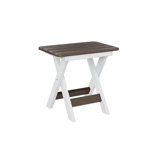 Berlin Gardens Regular Top With White Base Folding End Table