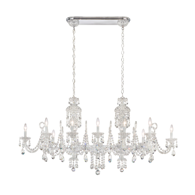 Sterling 12 Light Crystal Linear Chandelier