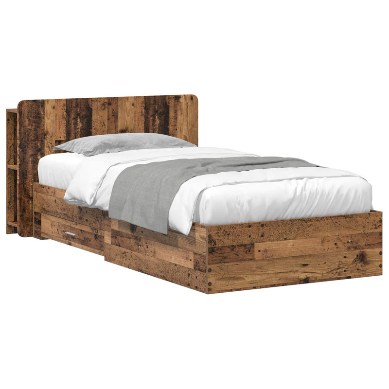 Bed, Old Wood, 80 x 200cm