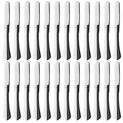 Ginevra Butter Knife - 24 Pieces - Stainless Steel