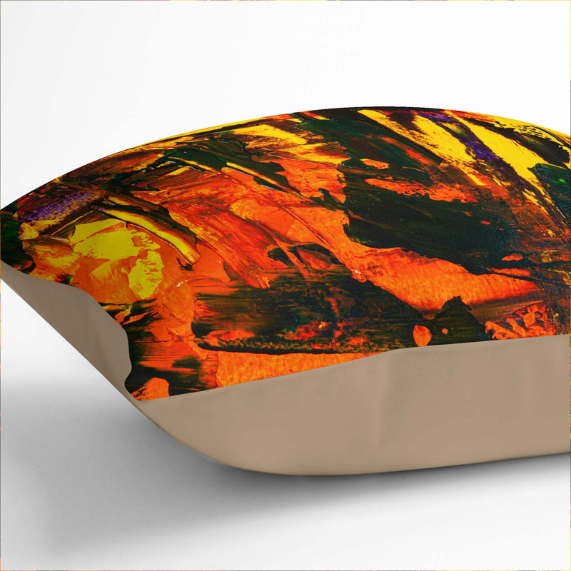 Abstract Square Throw Cushion, 40 x 40 cm, Stone