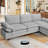Oversized modern comfy comfy sofa with Ottoman-867979013