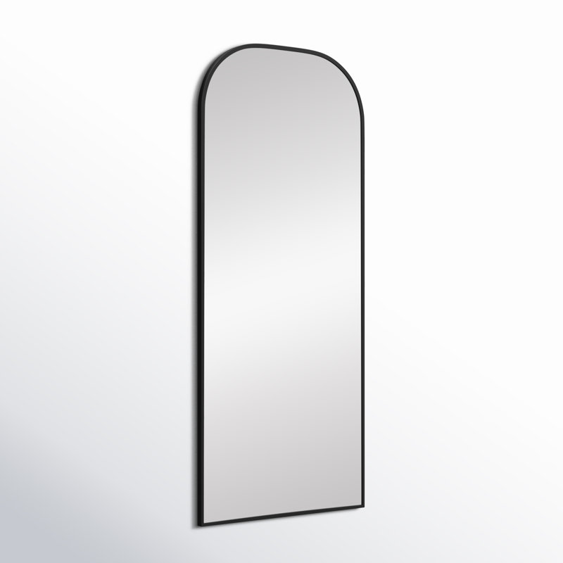 Sabine Metal Wide Arch Wall Mirror, 66" x 28", Black