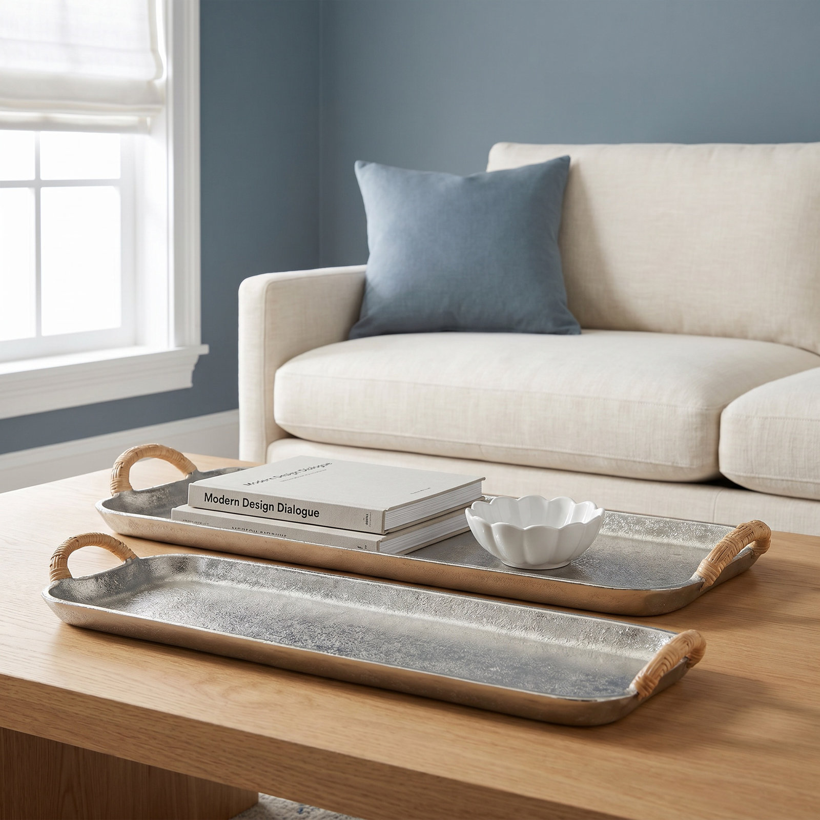Hobbs Decorative Tray, Ottoman/Coffee Table, Elongated, 24'' W x 6.5'' D x 1'' H