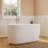 Fslefay 47'' Freestanding Bathtub Solid Surface Deep Soaking Tubs