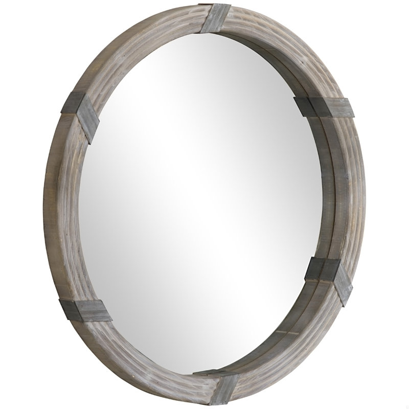 Miroir mural en bois