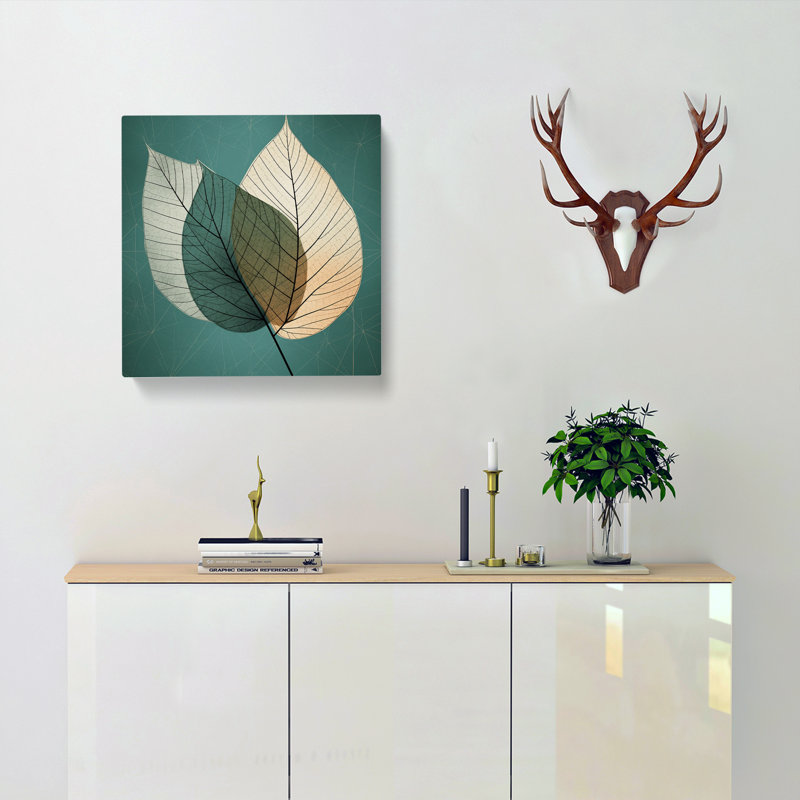 Leaf Geometric - Wrapped Canvas