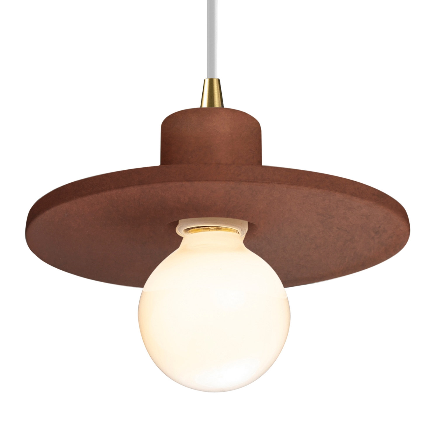 Leni Ceramic Dimmable Pendant, Antique Copper, Antique Brass