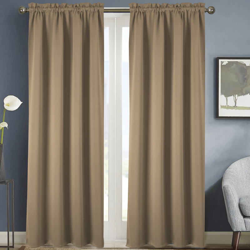 Rideau simple occultant et isolant avec passe-tringle Twilight, 54" W x 90" L, Sauge