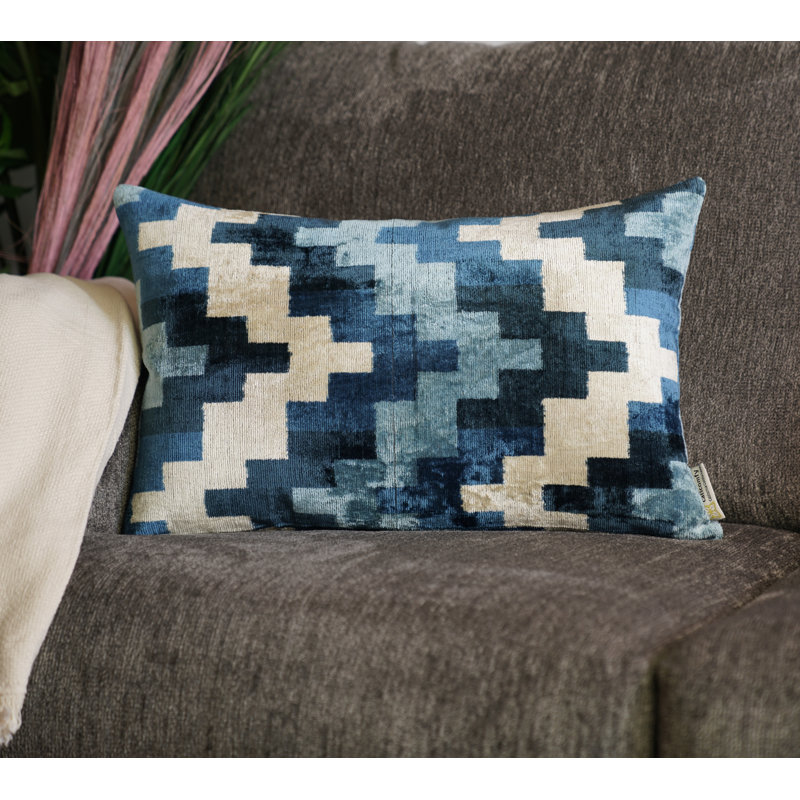 Lumbar Pillow Cover & Insert, Blue