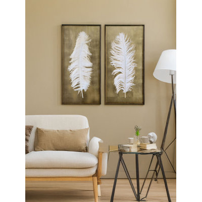 Decorative Framed MDF Painting (2 Pieces)