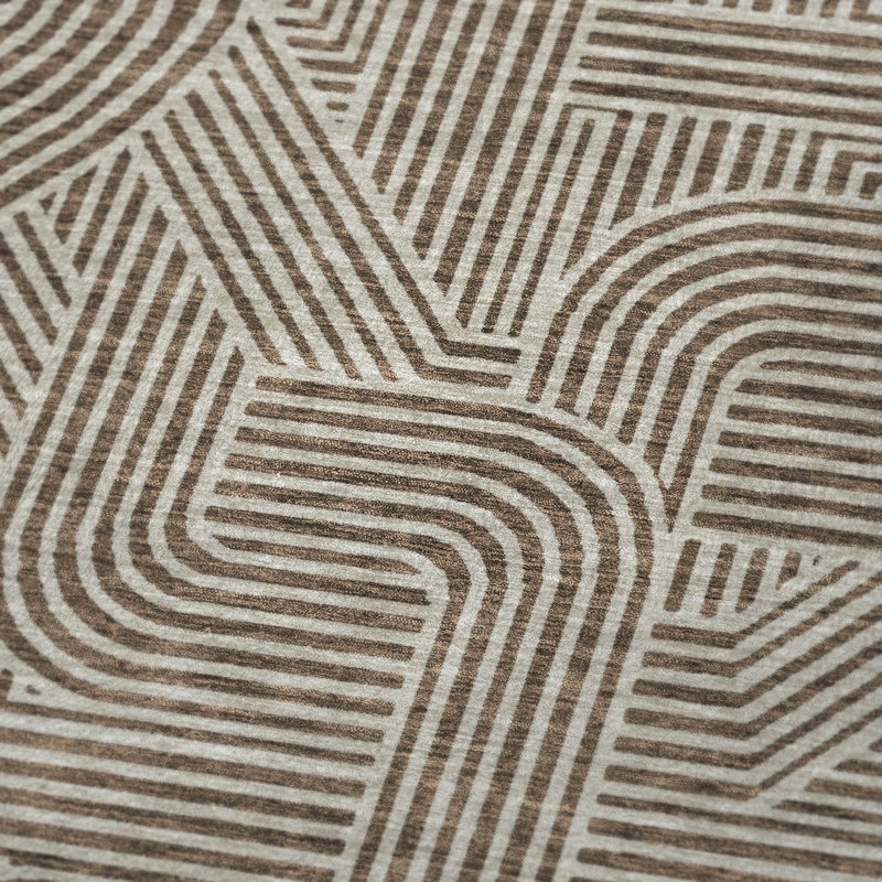 Jeté Sherpa ASB917, Rayé 2, Brun